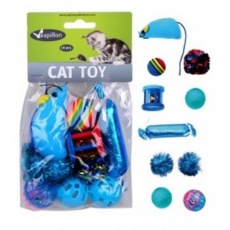 Hračka pro kočky - modré mix 10 ks