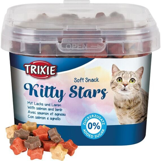 Soft Snack Kitty Stars - hvězdičky losos, jehněčí 140g Soft Snack Kitty Stars - hvězdičky losos, jehněčí 140g