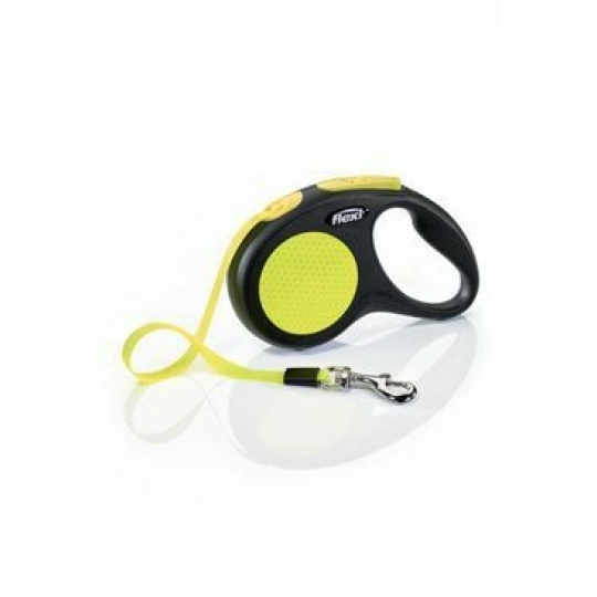 Vodítko FLEXI Neon New S pásek 5m/15kg neon