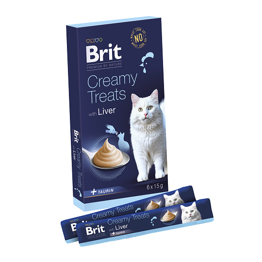 Brit Premium by Nature Cat Creamy Treats with Liver 6x15 g