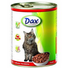 DAX hovězí kousky pro kočky 830g