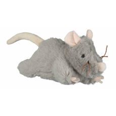 Plyšová myš šedá, robusní 10cm