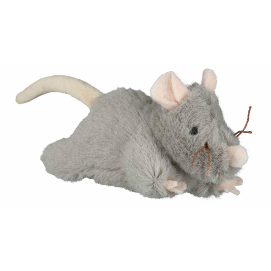 Plyšová myš šedá, robusní 10cm
