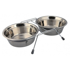 Nerez stojánek + 2 misky se silikonovým kroužkem 900ml/16cm Nerez stojánek + 2 misky se silikonovým kroužkem 900ml/16cm