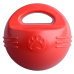 TPR - míč s uchem červený, hračka s termoplast. pryže