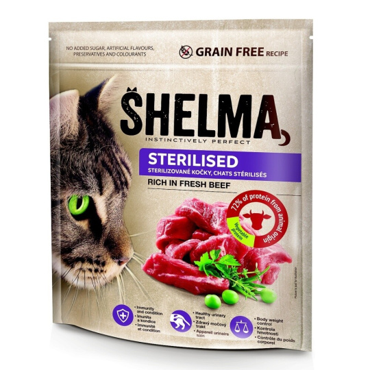 Shelma Cat Freshmeat Sterilised beef grain free 750g