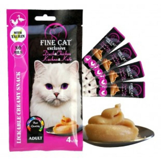 Fine Cat Exlusive krémová svačinka 4x15g Duck/Chicken