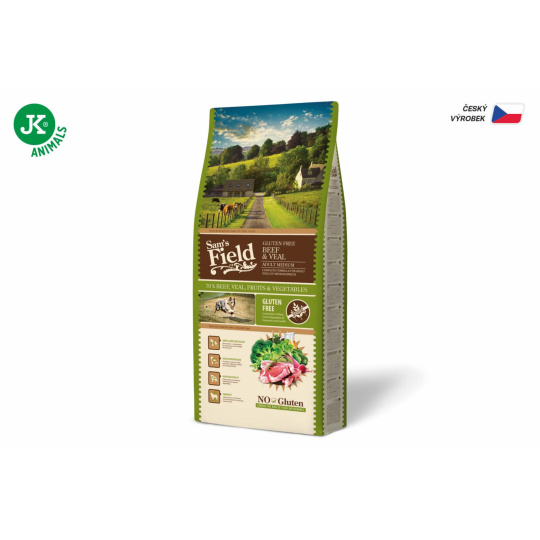 Sams Field Gluten Free Beef & Veal Adult Medium, 13 kg Sams Field Gluten Free Beef & Veal Adult Medium, 13 kg