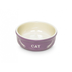 Nobby Cat keramická miska 13,5 cm fialová 250ml