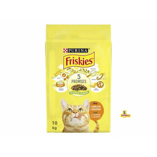 PURINA FRISKIES Cat 10kg s kuřetem a přidanou zeleninou