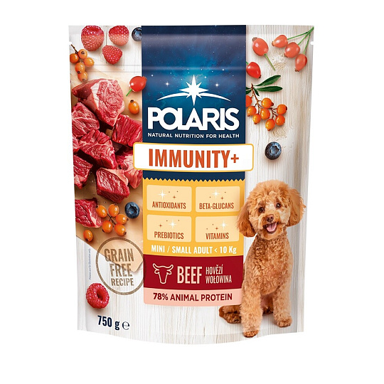 Polaris Immunity Dog Adult small & mini Hovězí GF 750 g