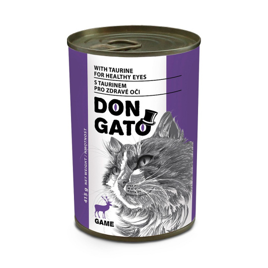 DON GATO konzerva pro kočky - zvěřina 415g