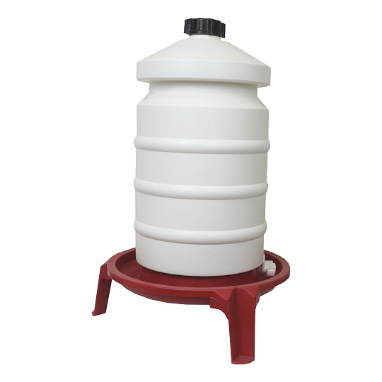 TOPTRADE napáječka plastová, barelová, na podstavci, pro drůbež, 20 l