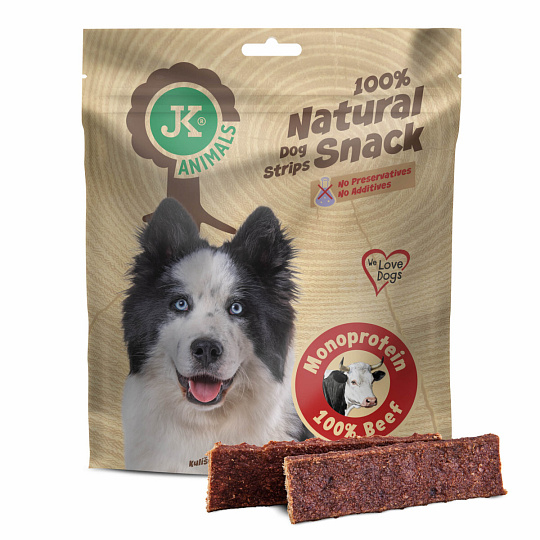 JK ANIMALS 100% Natural Snack, Monoprotein Beef, 100% HOVĚZÍ, 500 g