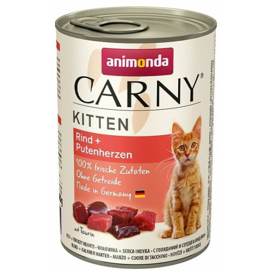ANIMONDA konzerva CARNY Kitten -hovězí,krůtí srdce