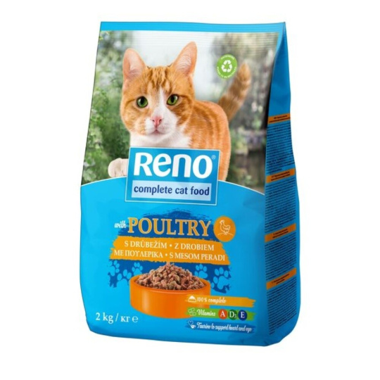 RENO cat drůbeží granule pro kočky 2kg RENO cat drůbeží granule pro kočky 2kg