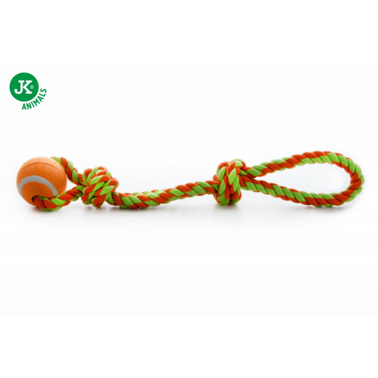 JK Bavlněné přetahovadlo s tenisákem 43cm