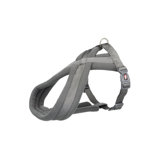 Nylonový postroj PREMIUM podšitý 70-110cm/25mm (L-XL)  - grafit Nylonový postroj PREMIUM podšitý 70-110cm/25mm (L-XL)  - grafit