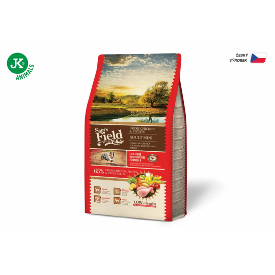 Sams Field Low Grain Adult Mini Chicken & Potato 2,5 kg (Sams Field bez pšenice)