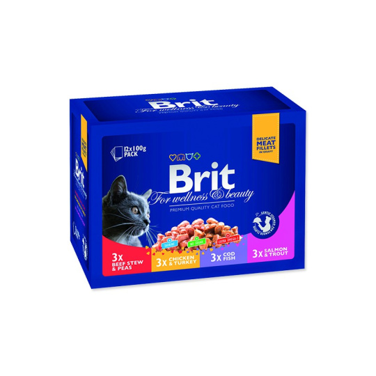 Brit Premium Cat kapsa Family Plate  1200g (12x100g)