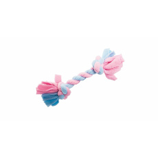 Pletená BABY činka HipHop FLEECE 20cm/2cm, růžová/modrá