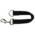 Tlumič tahu, nylonové vodítko s gumou S-M 21 cm/15 mm černé