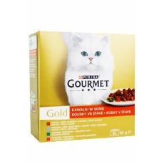 PURINA Gourmet 8 x 85g, kachna/ pstruh/ králík/ telecí ve šťávě se zeleninou