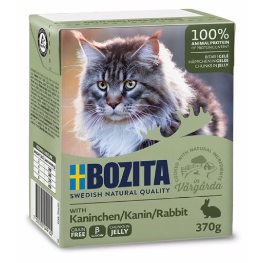 Bozita 370g cat chunks in jelly with rabbit 
