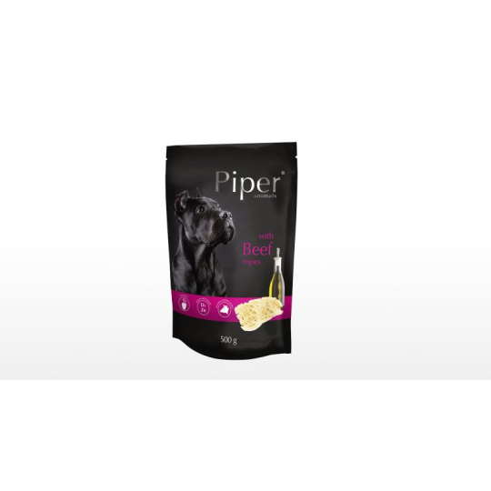 PIPER s hovězími dršťkami, kapsička pro psy 500g