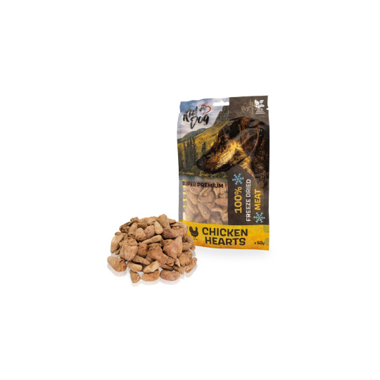 KIDDOG SUPER PREMIUM 100% kuřecí srdíčka sušená mrazem 50 g