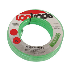 TOPTRADE hadice zahradní, zelená, průhledná, 1/2", 15 m