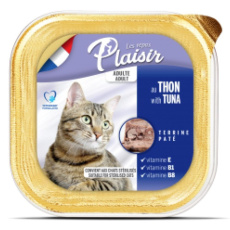 Plaisir Cat 100g tuňák i pro kastrované kočky,vanička
