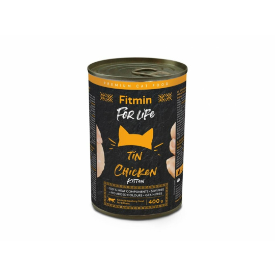 Fitmin konzerva pro koťata, mleté kuřecí maso 400g