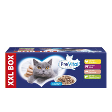 PreVital kočka Gigabox mix příchutí v omáčce, kapsa 100 g (48 pack) PreVital kočka Gigabox mix příchutí v omáčce, kapsa 100 g (48 pack)