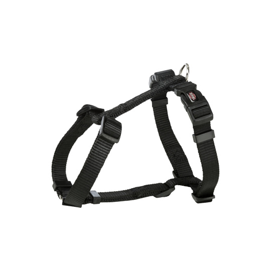 H- postroj PREMIUM, M-L 52-75cm/20mm,černý