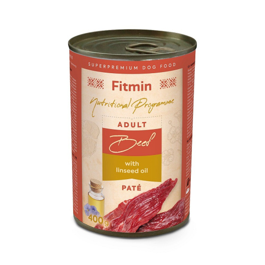 Fitmin konzerva pro psy 400g- hovězí