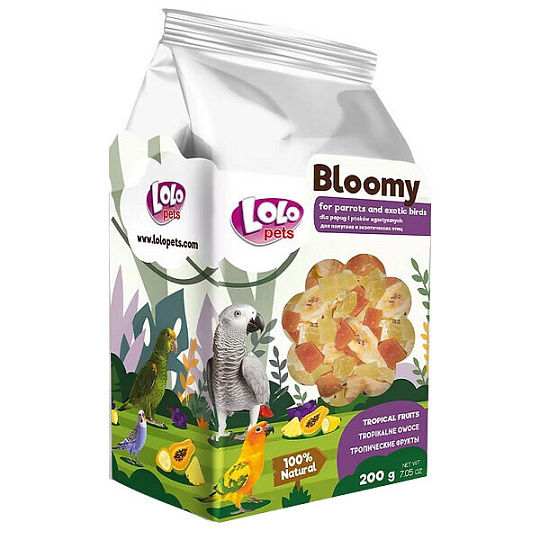 BLOOMY tropické ovoce pro papoušky a exoty, 200 g