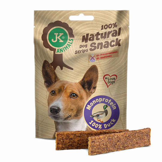 JK ANIMALS 100% Natural Snack, Monoprotein Duck, 100% KACHNÍ, 100 g