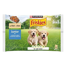 Friskies kapsa Junior kuřecí s mrkví ve šťávě 4 x 85g